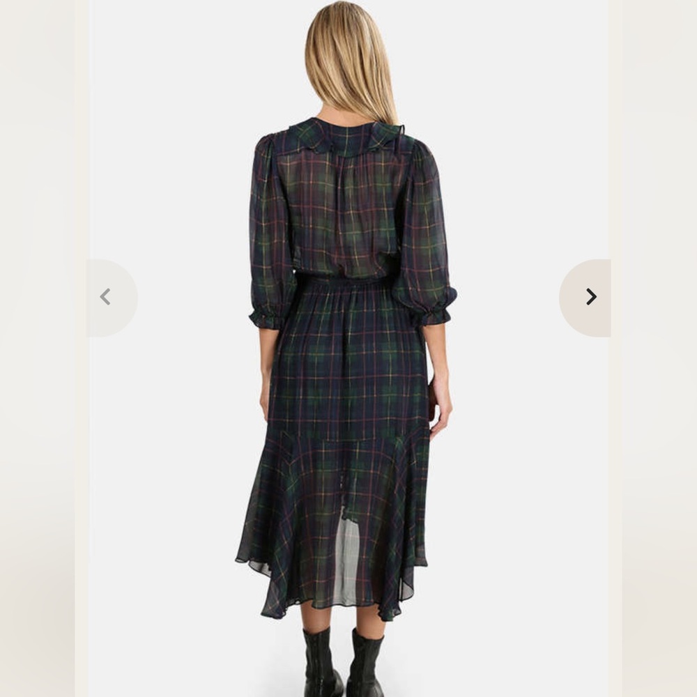 Revolve ICONS Swiss Dot Flamenco Wrap Dress - Picture 9 of 15